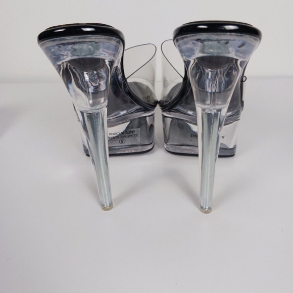 Chase & Chloe brand new clear heel with black insole - Picture 3 of 10